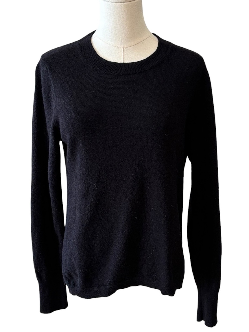 J. Crew Black Cashmere Crewneck Sweater Size Large